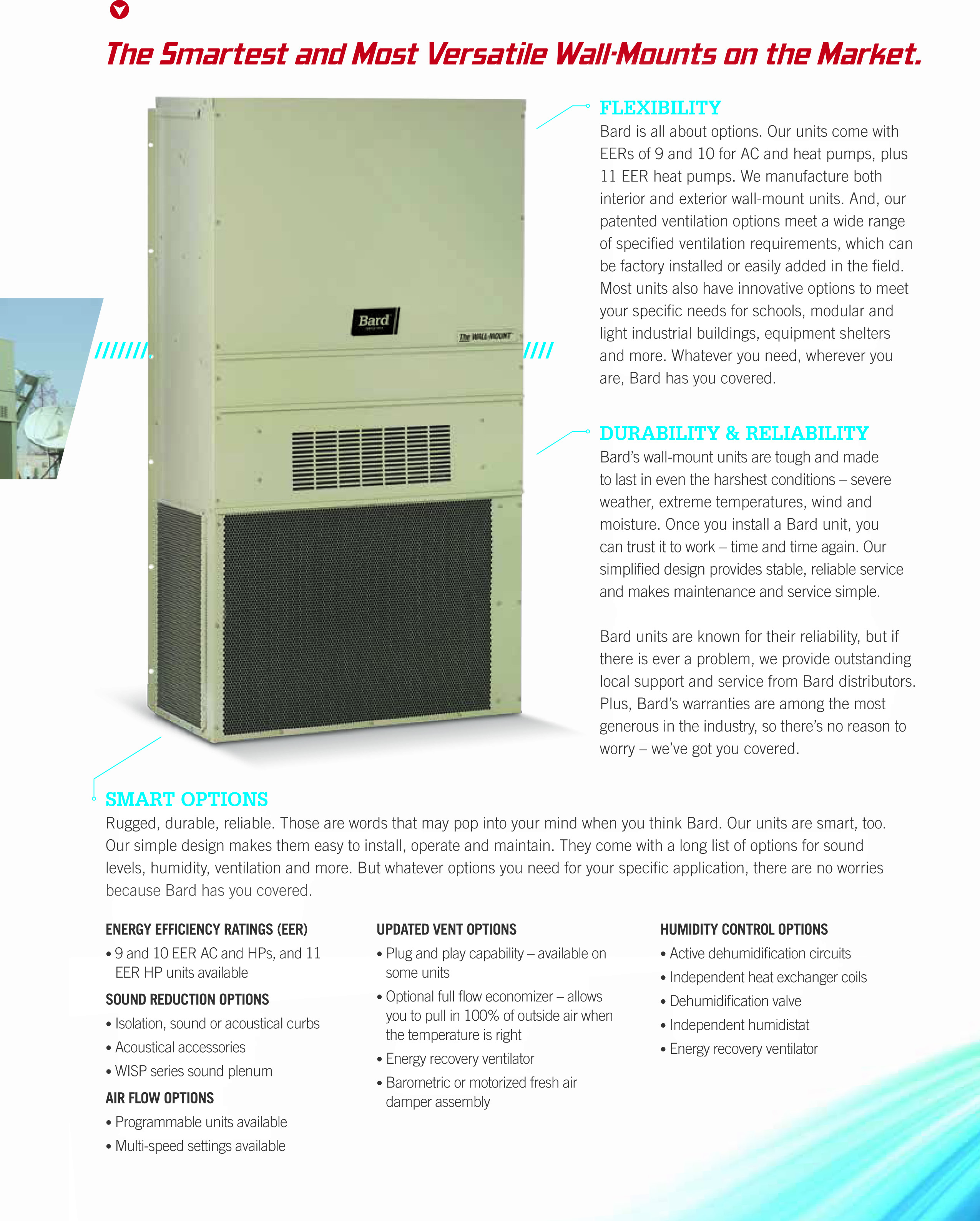 2.5 Ton Bard Wall Hung 208/240V Heat Pump Unit, W30H2-A00 (6002)